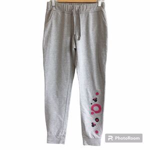 Disney Joggers Pants Women Size S‎ Grey Active Cotton Blend Lounge Yoga Running